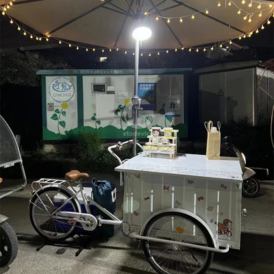 200 kg Kapazität kundenspezifische Farbe Fast-Food-Wagen Fahrrad Elektro-Lebensmittel Eiscreme Truck