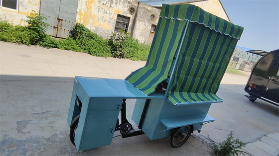 Fastfood-Lieferung Mobilfahrradkarre mit Solarpanel umweltfreundlich und bequem