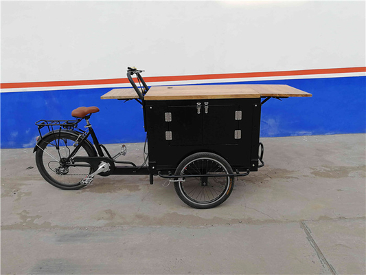 Kaffeekutschenanhänger aus Edelstahl für Outdoor-Fahrräder und Street Vending-Dreiräder