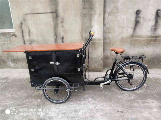Kaffeekutschenanhänger aus Edelstahl für Outdoor-Fahrräder und Street Vending-Dreiräder