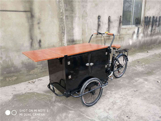 Kaffeekutschenanhänger aus Edelstahl für Outdoor-Fahrräder und Street Vending-Dreiräder