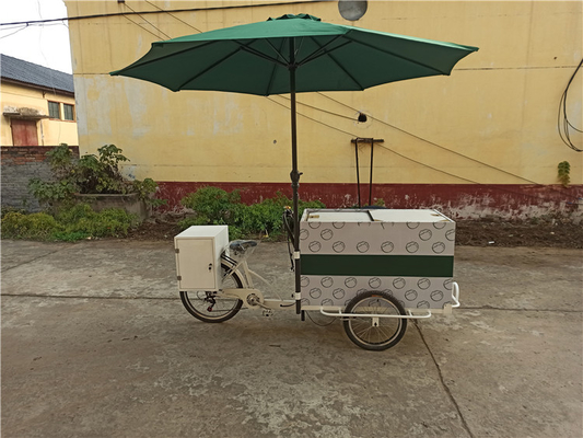Maßgeschneiderter Dreirad-Essenkorb für den guten Verkauf Kaffee Verkauf Kaffee Fahrrad