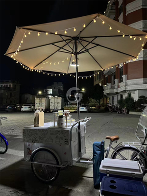 Mobiles Essen Fahrradkarren Fahrrad Nüsse Snack-Essen mit und Mobile Hot Dog Cart