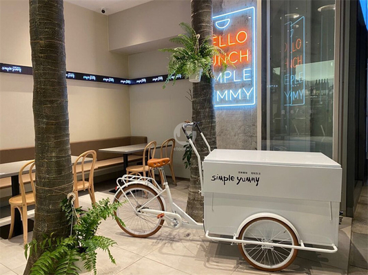 100 kg Retro Kaffeefahrrad für die Straße Mobile Kaffee Trike Shop Fahrrad Fastfood-Wagen Fahrrad