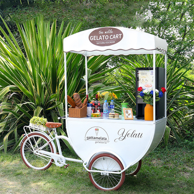 Maismaterial Außen 3 Räder Kaffee Kiosk Fahrradkarre für den Food Service Saft Eiscreme