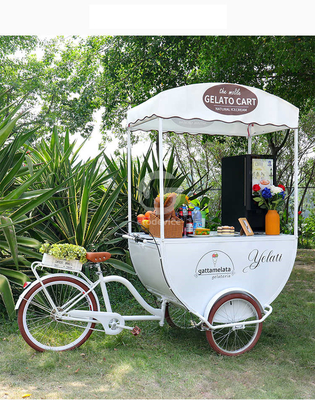 Hochproduktivität 3-Rad-Kaffee-Fahrrad für Street Mobile Kaffee und Bubble Tea Kiosk