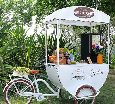 Hochproduktivität 3-Rad-Kaffee-Fahrrad für Street Mobile Kaffee und Bubble Tea Kiosk