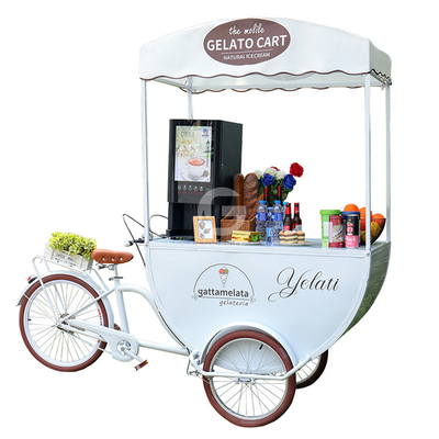 Bäckerei Anwendungsbereiche 304 Edelstahl Eiscreme-Display Trolley mit Chiller
