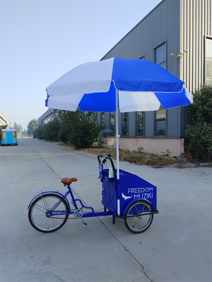 70 kg Ladekapazität Elektro-Pedal-Drei-Rad-Fahrradkarren mit kundenspezifischem Service