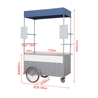 Handschubbetrieb Die Kunst des Entwurfs eines motorisierten Dreirad-Food-Carts