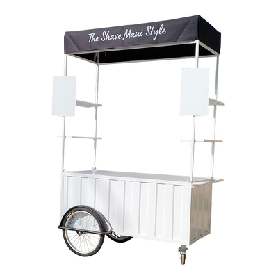 Hand-Push Street Fast-Food-Wagen mit Sojabohnen-Rohstoff und Eiscreme
