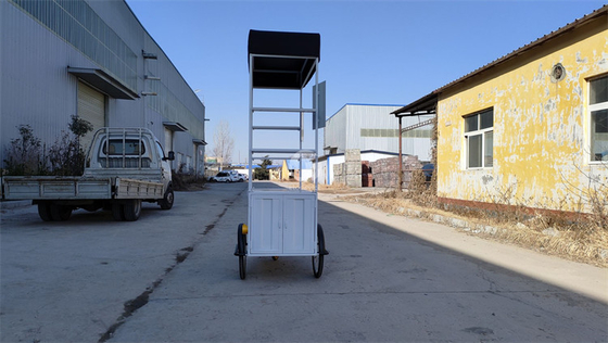 Hand-Push Street Fast-Food-Wagen mit Sojabohnen-Rohstoff und Eiscreme