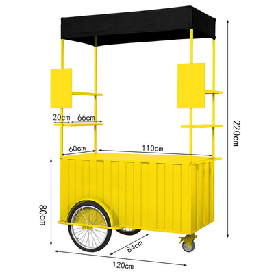 110v/220v Spannung Outdoor-Fastfood-Kiosk Eiscreme-Fahrrad für Snackverkäufe im Freien
