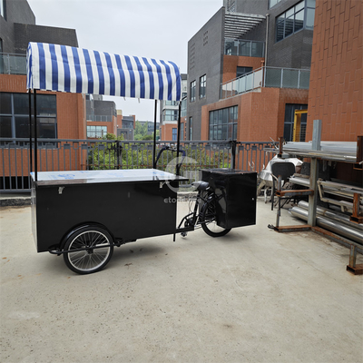 Kaffee Elektrische Verkauf Dreirad Gefrierschrank Geschäftsrad Eiscreme Wagen Fahrrad 120KG