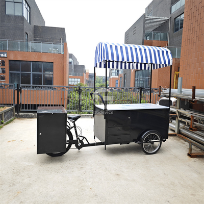 Kaffee Elektrische Verkauf Dreirad Gefrierschrank Geschäftsrad Eiscreme Wagen Fahrrad 120KG