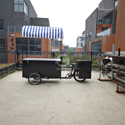 Restaurant Schönes Design Dekorationsbildschirm 110*70cm Dreirad-Essenwagen mit Regenschirm
