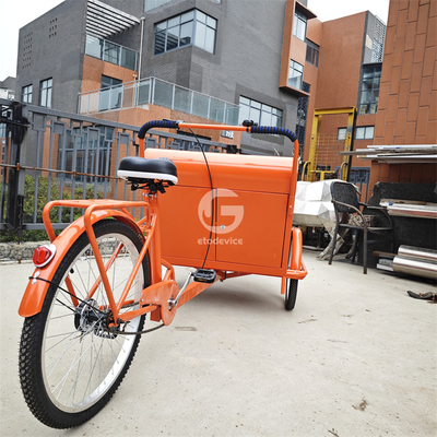 Bequem gestaltetes Outdoor Food Travel Vending Bike mit benutzerdefiniertem Frachtdreirad