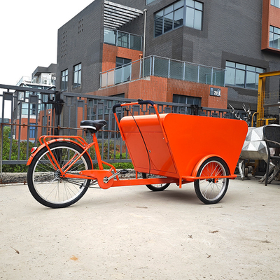 Mobiler Dreirad-Lebensmittelwagen Multifunktionaler Straßenradwagen mit Schirm