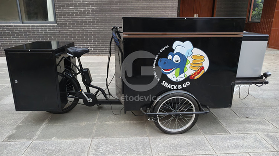 Straßen-Lebensmittelkarren Kreppkarren und mobile Dreiräderfahrräder für Produktionsanlagen