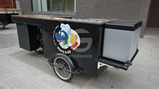 Straßen-Lebensmittelkarren Kreppkarren und mobile Dreiräderfahrräder für Produktionsanlagen