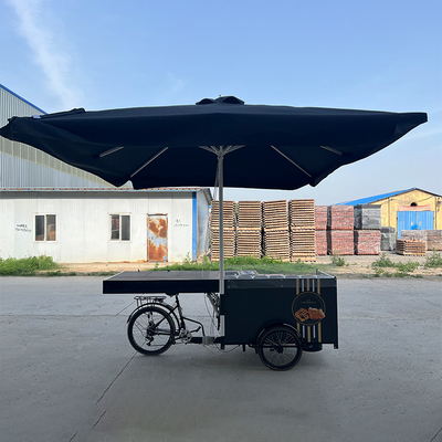 220V/110V Dreiradkarren OEM Kaffee Klappbare Straße Dreirad Waffel Crepe Cargo Bike