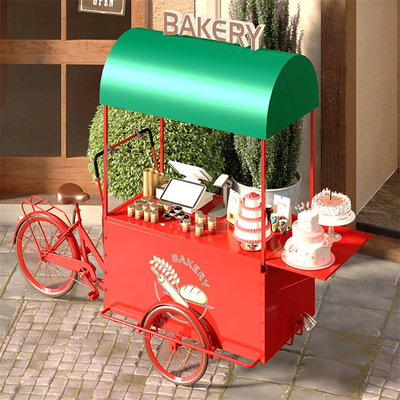 OEM-Kommerzielles Mobilkaffee-Cargo-Fahrrad Dreirad mit 3 Rädern und Sojabohnenlager