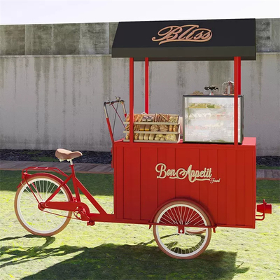 OEM-Kommerzielles Mobilkaffee-Cargo-Fahrrad Dreirad mit 3 Rädern und Sojabohnenlager