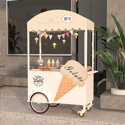 Multifunktionales Hand-Push-Wagen Lebensmittel-Verkaufskorb für Kaffee und Eis
