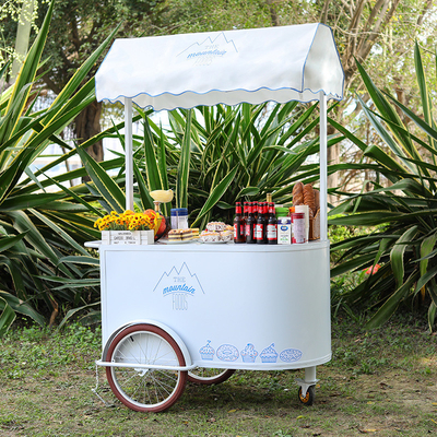 Neues Design Eiscreme Handschubkarren für Tiefkühl-Desserts