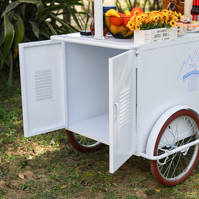 Kaffeefahrrad Schubkarren Anpassungsfähiges Dreirad für Mobilcafé
