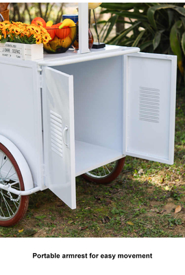 Kaffeefahrrad Schubkarren Anpassungsfähiges Dreirad für Mobilcafé