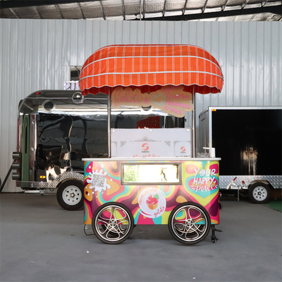 2023 Neues Design Kaffee Dreirad Fahrrad Lebensmittelkarre für mobiles Geschäft Eiscreme Karre Gelato Fahrrad