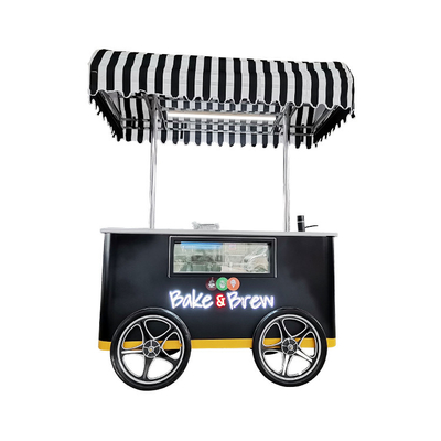 Neuer Stil Hartes Eis mobile Wagen mit LED Licht Italien Gelato Wagen Gute Qualität Eis Push Wagen mit CE