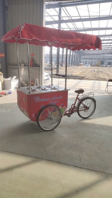 Fabrikverkauf Handschub Eiscreme Eiscreme Karren Lebensmittel Verkauf Fahrrad