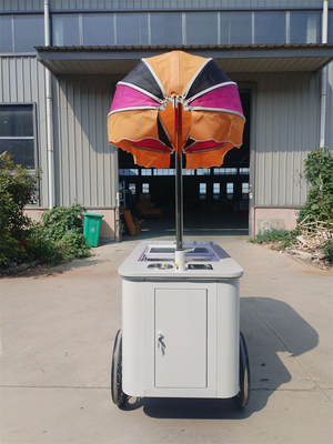 Hochwertiges Lebensmittel-LKW Eis-Display-Schrank Gelato-Puppen Eiscreme Push-Wagen