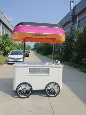 Hochwertiges Lebensmittel-LKW Eis-Display-Schrank Gelato-Puppen Eiscreme Push-Wagen