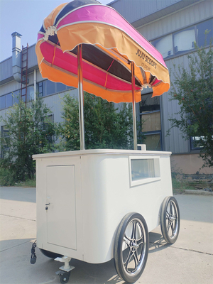 Hochwertiges Lebensmittel-LKW Eis-Display-Schrank Gelato-Puppen Eiscreme Push-Wagen