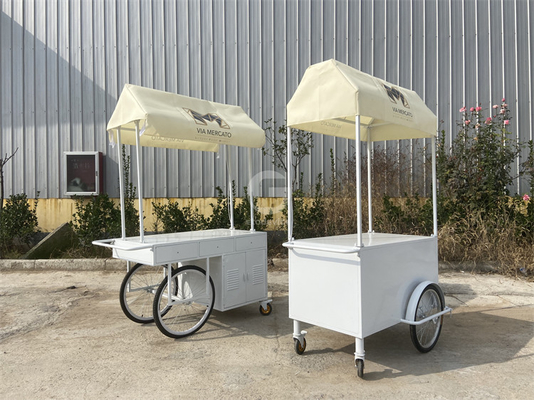Eiscreme-Wagen-Shop weiche Braterei Mini-Klassiker Bar-Scooter Schubwagen