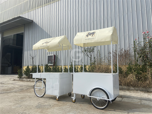 Eiscreme-Wagen-Shop weiche Braterei Mini-Klassiker Bar-Scooter Schubwagen