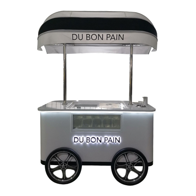 Fabrikpreis Eiscreme-Wagen mit Rädern Eiscreme-Push-Wagen Eiscreme-Frieswagen