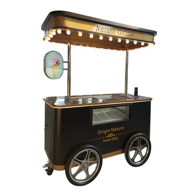 Gelato-Showcase Kiosk Eiscreme Gefrierschranke Handschub italienisches Eis-Versandkorb