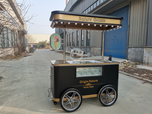 Gelato-Showcase Kiosk Eiscreme Gefrierschranke Handschub italienisches Eis-Versandkorb