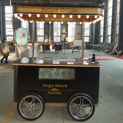 Fastfood Mobilkarren für Eis, Kaltgetränke, Snacks Trolley Gelato Eiskarren