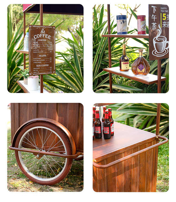 Kaffee Tricycle Cargo Bike Handgefertigter Schubwagen für das mobile Getränkeunternehmen