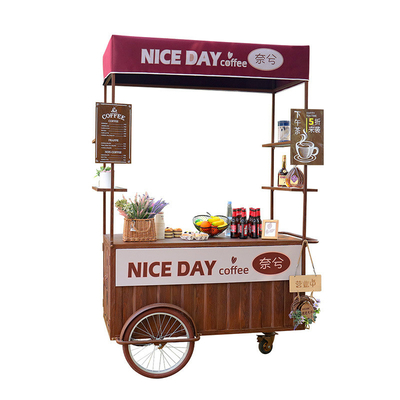 Handwerkliche Getränke Fahrrad Handgefertigte Push Cart für nachhaltige Food Cart Lösungen