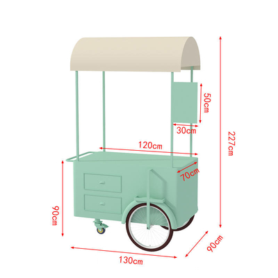 Personalisierte Logo Größe Mobile Food Cart Business Handschubkarre zum Verkauf von Kaffee Süßigkeiten Eiscreme Karre