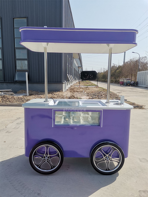 Eismaschine Eiswagen mit Rädern Eiswagen für den Außenbereich mit CE-Zulassung