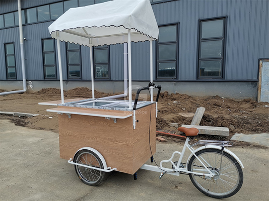 Umweltfreundliches handgefertigtes Getränkefahrrad Die nachhaltige Lösung für mobile Lebensmittelverkäufe