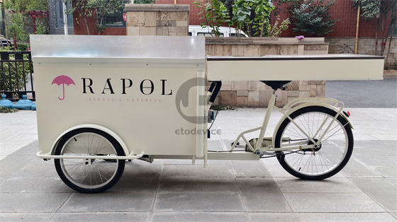 Stylische Eiscreme-Push-Wagen