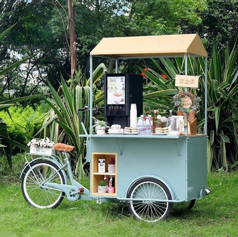 Mobile Business Tricycle Bike Design Fast-Food-Motorrad für Lebensmittel- und Getränkegeschäfte